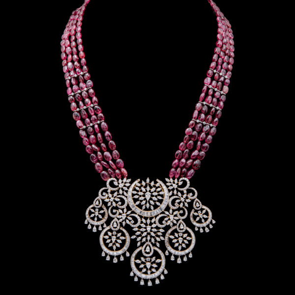 colour stone necklace in kolkata