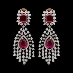 colour stone earrings in kolkata