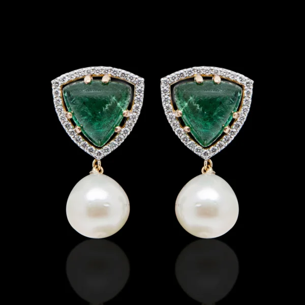 colour stone earrings in kolkata, buy colour stone earrings in kolkata