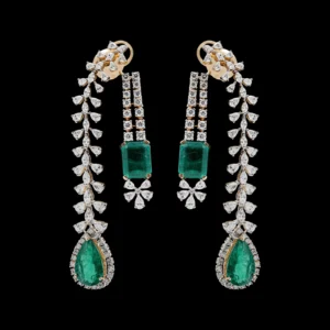 colour stone earrings in kolkata