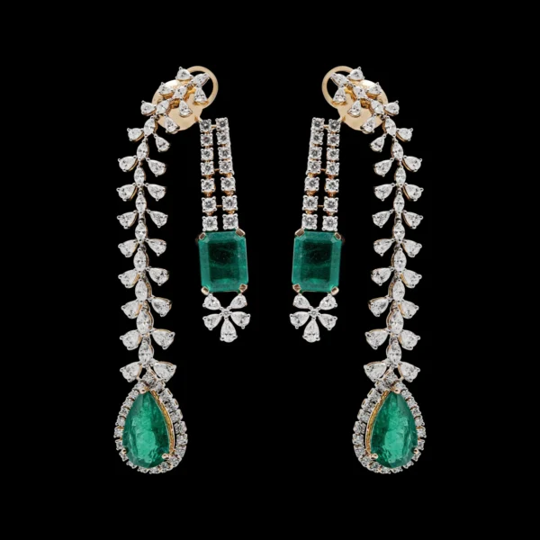 colour stone earrings in kolkata